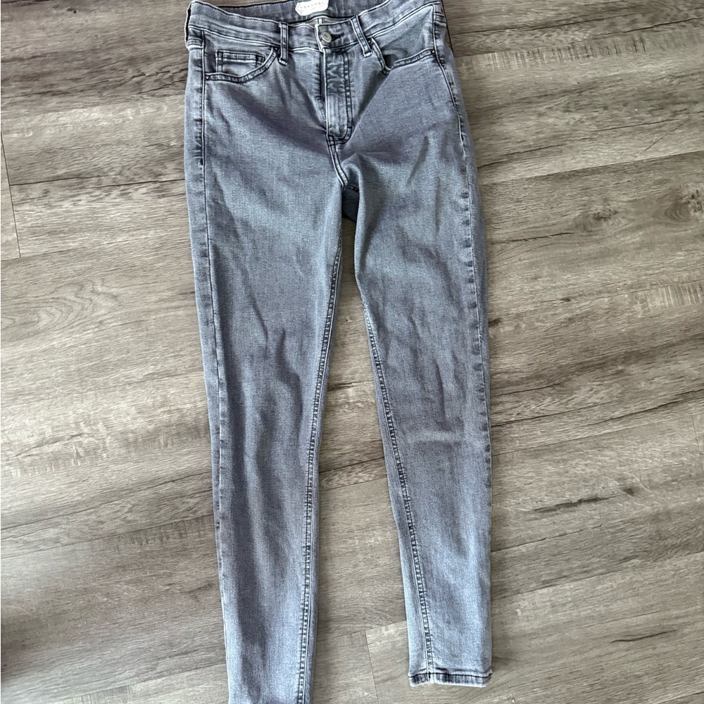 Topshop  Jaime Gray Skinny Jeans High-Waisted size 28 #14
